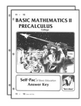 Basic Mathematics II: Precalculus  Answer Keys 11-20, Advanced HS/College