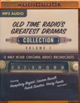 Old Time Radio's Greatest Dramas, Collection 1 - 12 Half-Hour Original Radio Broadcasts (OTR) on MP3-CD