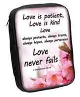 Love Never Fails Bible Cover