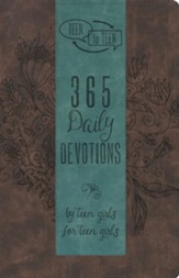 Teen to Teen: 365 Daily Devotions by Teen Girls for Teen Girls, Brown and Blue LeatherTouch