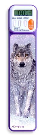 3D Snow Wolf Digital Timer Bookmark