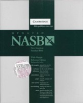 NASB Wide-Margin Reference Bible, Goatskin, black - Imperfectly Imprinted Bibles