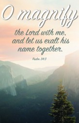 Let Us Exalt His Name (Psalm 34:3, KJV) Bulletins, 100