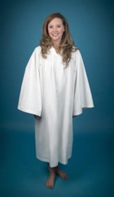 Pleated Baptismal Gown for Women, Medium