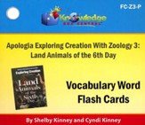 Exploring Creation with Zoology 3: Land Animals of the 6th Day Vocabulary Flash Cards (Printed Edition)