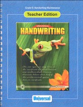 Universal Handwriting: Handwriting Maintenance, Teacher Edition (Grade 6)