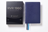 RVR60 Giant-Print Ultrathin Bible, Premier Collection--goatskin leather, navy blue