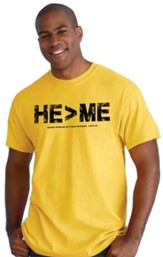 He Is Greater Than Me Shirt, Yellow, Medium