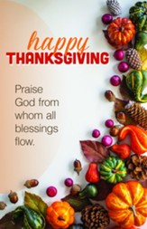 Praise God, Happy Thanksgiving, Bulletins, 100