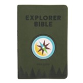CSB Explorer Bible for Kids,  Compass--soft leather-look olive