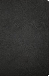 CSB Thinline Reference  Bible--genuine leather, black (indexed)