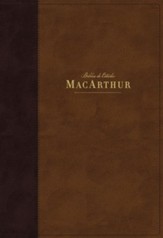 NBLA Biblia de Estudio MacArthur,  Leathersoft, Café (NBLA MacArthur Study Bible--soft leather-look, brown) - Imperfectly Imprinted Bibles