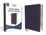 NVI Santa Biblia Edicion para Notas, Leathersoft, Azul Marino, Palabras de Jess en Rojo (NVI Holy Bible, Note Edition--soft leather-look, navy blue)