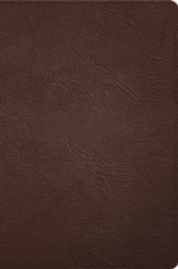 CSB Large Print Thinline Bible,  Holman Handcrafted Collection--brown premium goatskin