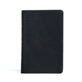 CSB Large Print Personal Size Reference Bible--soft leather-look, black