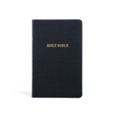 KJV Thinline Reference Bible--soft  leather-look, black