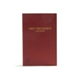 CSB Pocket New Testament with Psalms, Burgundy Paperback