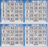 Bingo Paper - 125 sheets/4 games per sheet