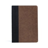 KJV Large Print Thinline Bible,  Black/Brown LeatherTouch