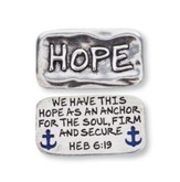 Scripture Pocket Reminder Token, Hope, Hebrews 6:19