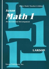 Saxon Math 1, Home Study Teacher's Edition