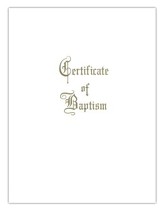 Traditional Steel-Engraved Child Baptism Certificate (Package of 3)