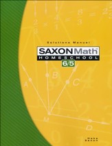 Saxon Math 6/5, Third Edition, Solutions Manual,  Slightly Imperfect