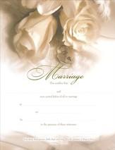 Roses, Embossed Marriage Certificates, 6