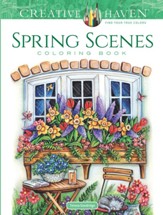 Spring Scenes Coloring Book
