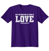 Christian Greatest Of These Is Love, Shirt, Purple, X-Large