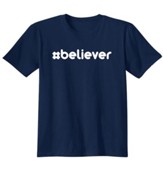 Religious - #Believer Hashtag, Shirt, Navy, 3X-Large