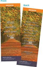 Walk Humbly With Your God Bookmarks, Pack of 25