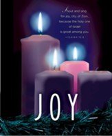 Joy Advent Candle Sunday #3 Large Bulletins, 50 (Isaiah 12:6, CEB)