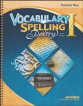 Abeka Grade 7 Vocabulary, Spelling,  Poetry 1 Teacher's Key  (6th Edition)