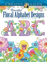 Beautiful Floral Alphabet Designs Coloring Book