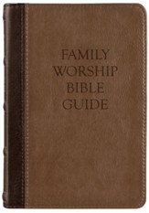 Family Worship Bible Guide, Two-tone Brown Soft Imitation Leather