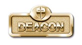 Deacon Badge with Cross, Brass