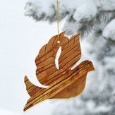 Olive Wood Dove Ornament