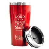 Personalized, Travel Mug, The Lord is My Shield, Red