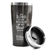 Personalized, Travel Mug, The Lord is My Shield, Black