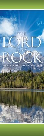 The Lord Is My Rock Vinyl Banner