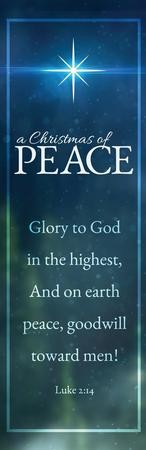 Christmas of Peace Luke 2:14 Vinyl Banner (2 x 6)