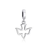 Dove Outline Hanging Charm Bead