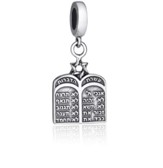 Hebrew Ten Commandments Hanging Charm Bead