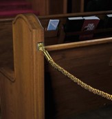Permanent Pew Rope, Gold 4 foot