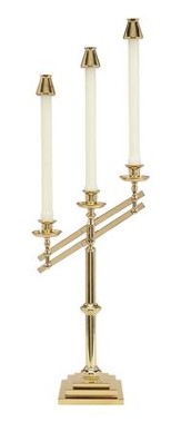 3-Light Candelabra with square base