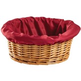 Round Woven Reed Receiving Basket without Handle