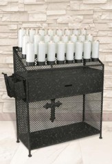 Large Wrought Iron Devotional Candle Stand