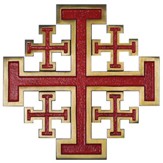 New Jerusalem Wall Cross, Red