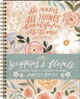 2024 Scriptures and Florals, Weekly/Monthly Planner Calendar